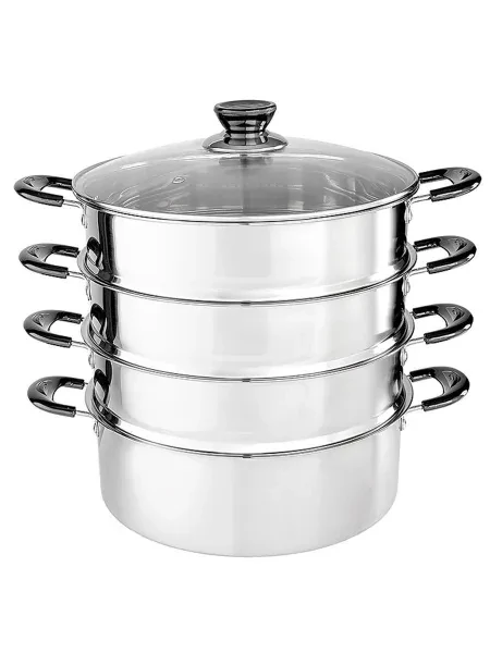 Мантоварка Webber BE-082 Пароварка нержавеющая сталь, 24см , 4 уровня - превью 7