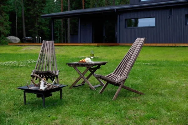 Садовое кресло складное Кентукки стандарт, стул - шезлонг из Карельской сосны окрашенное разобранное - превью 7