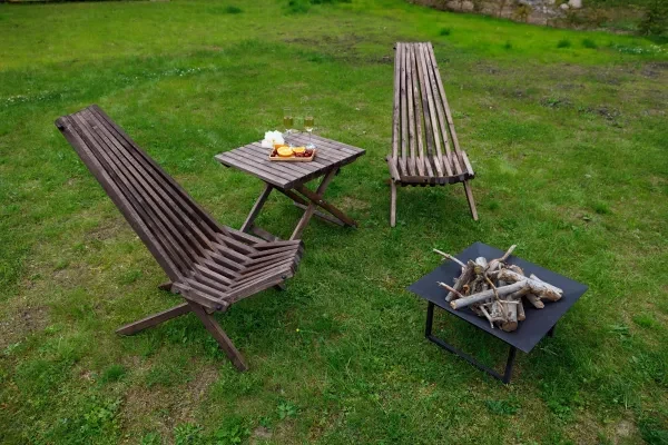 Садовое кресло складное Кентукки стандарт, стул - шезлонг из Карельской сосны окрашенное разобранное - превью 8