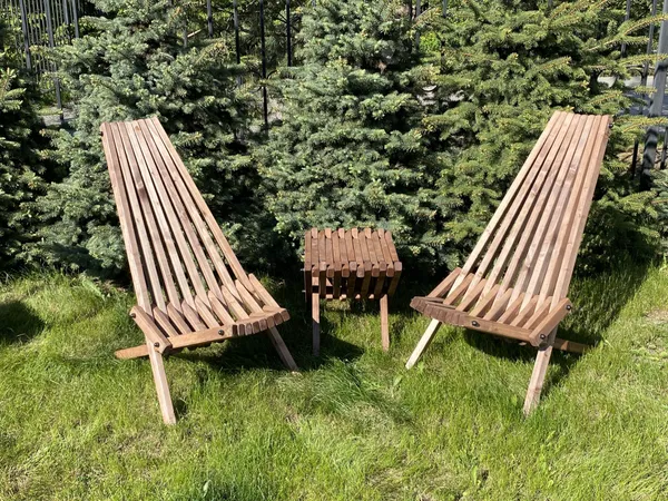 Садовое кресло складное Кентукки стандарт, стул - шезлонг из Карельской сосны окрашенный