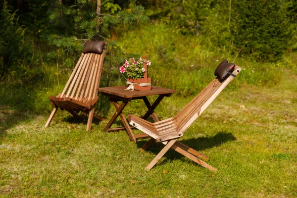 Садовое кресло складное Кентукки стандарт, стул - шезлонг из Карельской сосны окрашенный