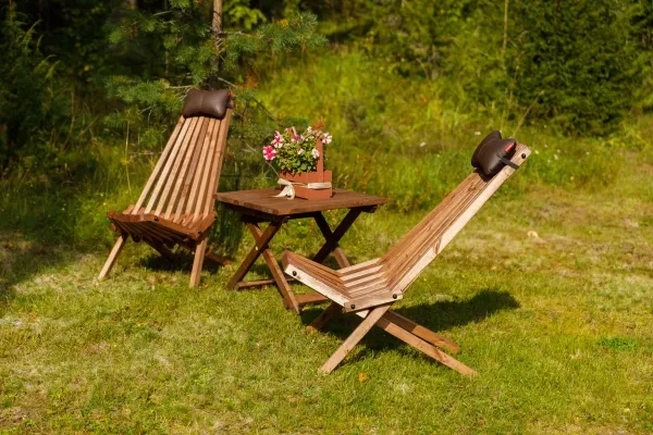 Садовое кресло складное Кентукки стандарт, стул - шезлонг из Карельской сосны окрашенный - превью 9