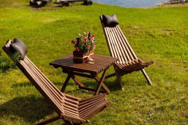 Садовое кресло складное Кентукки стандарт, стул - шезлонг из Карельской сосны окрашенный - превью 10