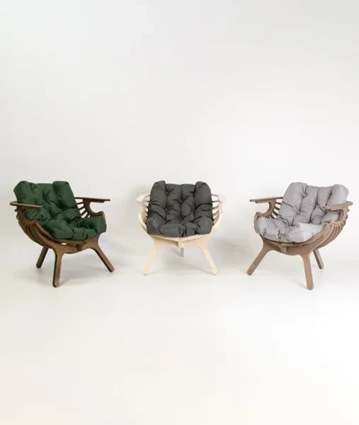 Кресло ракушка с подушкой PKSZWood на балкон - превью 13