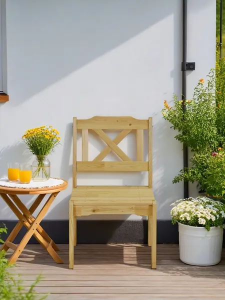 Кресло деревянное для сада, дачи, кафе без подлокотников, Больмен