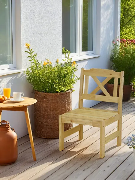 Кресло деревянное для сада, дачи, кафе без подлокотников, Больмен