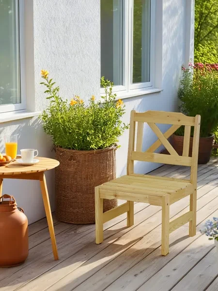 Кресло деревянное для сада, дачи, кафе без подлокотников, Больмен - превью 5