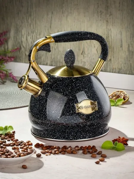 Daniks Чайник для плиты со свистком 3 л из нержавеющей стали, индукция - превью 7