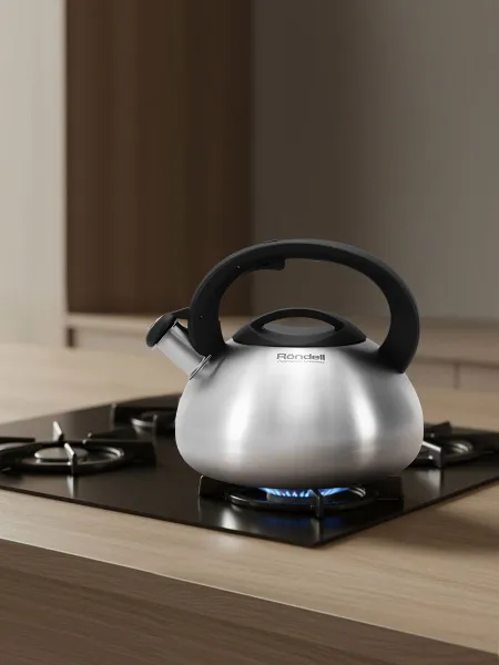 Rondell Чайник со свистком 3 л, Sieden RDS-088, нержавеющая сталь, для газовой плиты