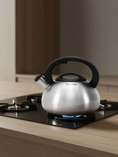 Rondell Чайник со свистком 3 л, Sieden RDS-088, нержавеющая сталь, для газовой плиты - превью 11