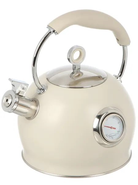DaniksЧайник нержавеющая сталь 3 л, со свистком, матовый, с датчиком температуры