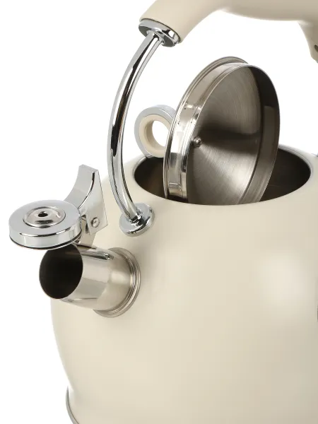 DaniksЧайник нержавеющая сталь 3 л, со свистком, матовый, с датчиком температуры