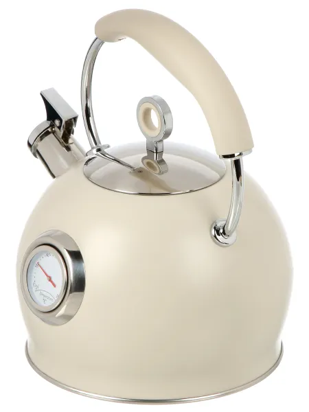 DaniksЧайник нержавеющая сталь 3 л, со свистком, матовый, с датчиком температуры