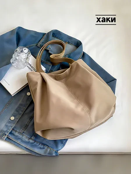 Сумка женская тканевая большая через плечо - превью 10