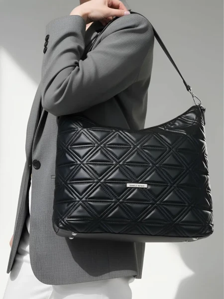 Сумка хобо на плечо средняя - превью 18