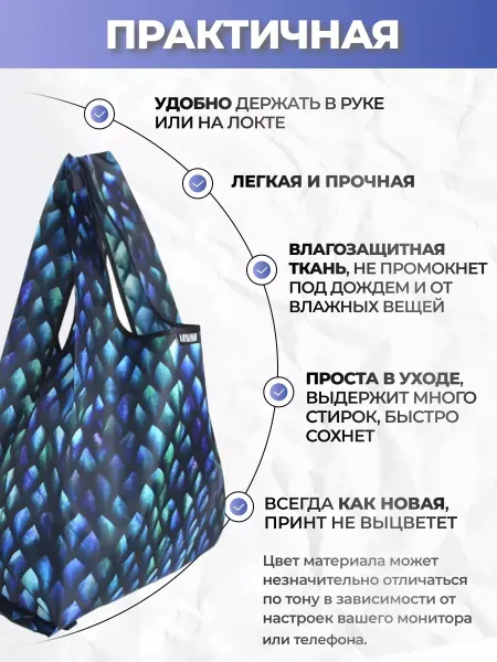 Сумка хозяйственная для продуктов мини, сумка складная шоппер маленькая светлая