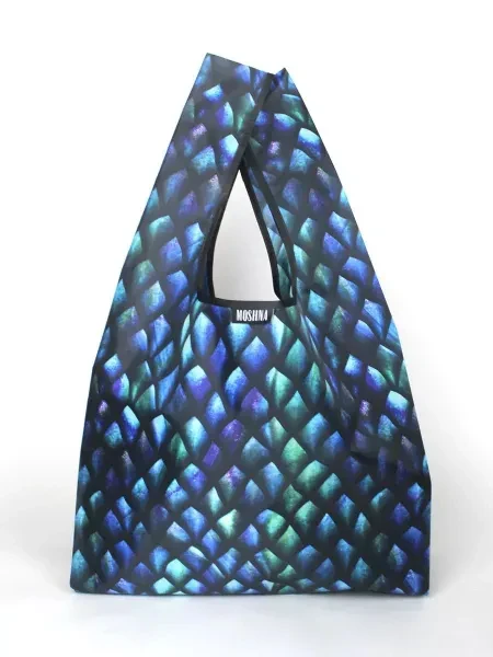 Сумка хозяйственная для продуктов мини, сумка складная шоппер маленькая светлая - превью 13