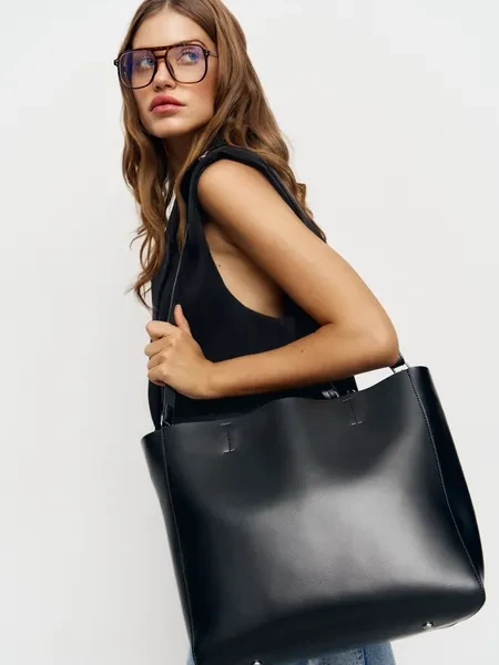 Сумка женская через плечо из натуральной кожи. Сумка шоппер - превью 5