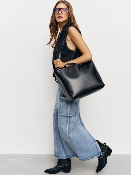 Сумка женская через плечо из натуральной кожи. Сумка шоппер