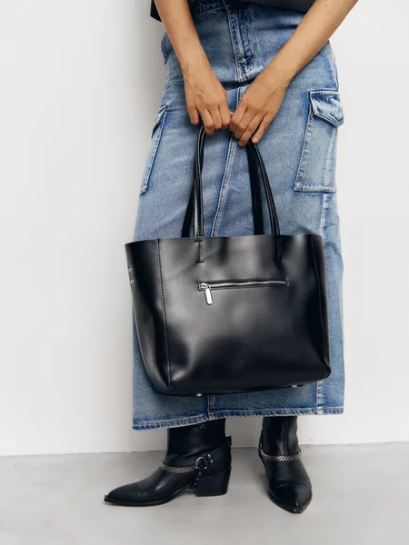 Сумка женская через плечо из натуральной кожи. Сумка шоппер