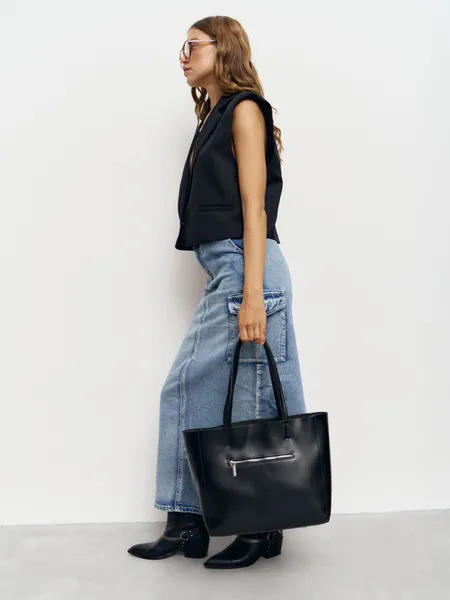 Сумка женская через плечо из натуральной кожи. Сумка шоппер