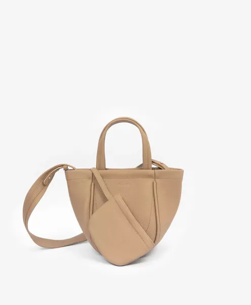 Сумка из натуральной зернистой кожи бежевая GLVR