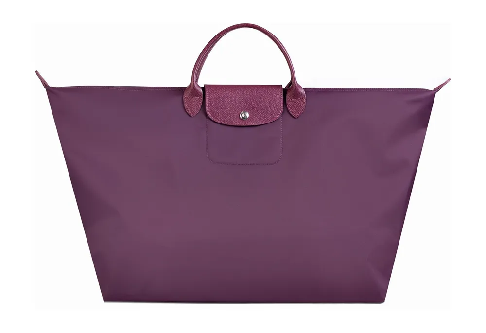 RONDA Сумка - кошелек складная, нейлон, кожа, фиолетовый, размер L