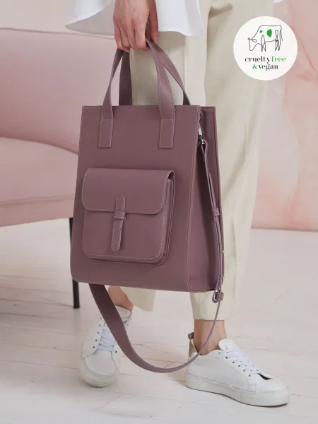 Сумка шоппер "Preppy" лиловая сумка женская на учебу