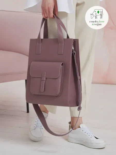 Сумка шоппер "Preppy" лиловая сумка женская на учебу - превью 1