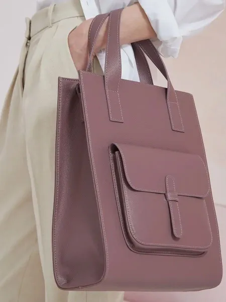 Сумка шоппер "Preppy" лиловая сумка женская на учебу