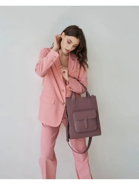 Сумка шоппер "Preppy" лиловая сумка женская на учебу