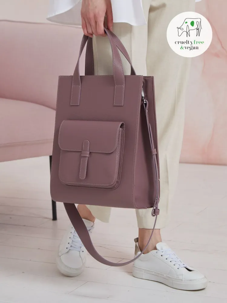 Сумка шоппер "Preppy" лиловая сумка женская на учебу