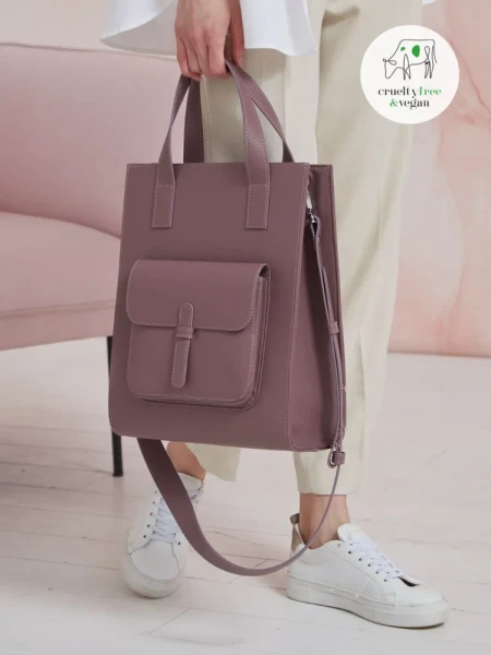 Сумка шоппер "Preppy" лиловая сумка женская на учебу - превью 19