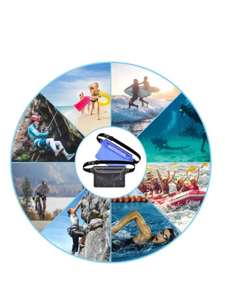 Непромокаемая поясная сумка - гермосумка для документов - Водонепроницаемая сумка на пояс из ПВХ для купания -гермочехол