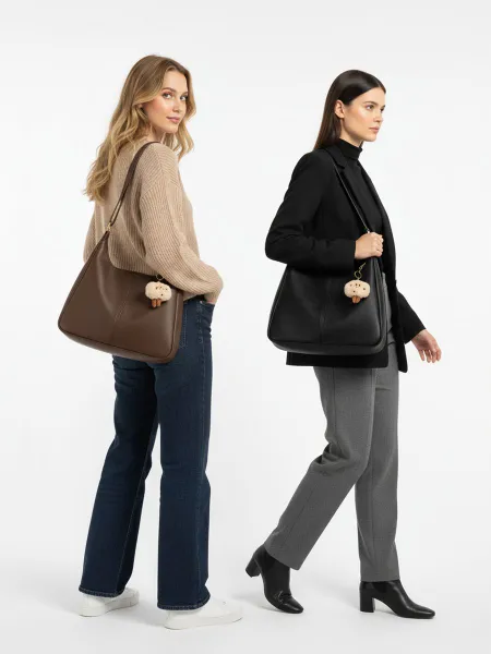 Сумка женская шопер, большая сумка через плечо черный