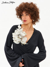 Брошь цветок из шелка - превью 1