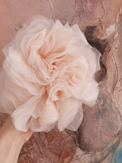 Большой цветок брошь из шелка S21018 - превью 1