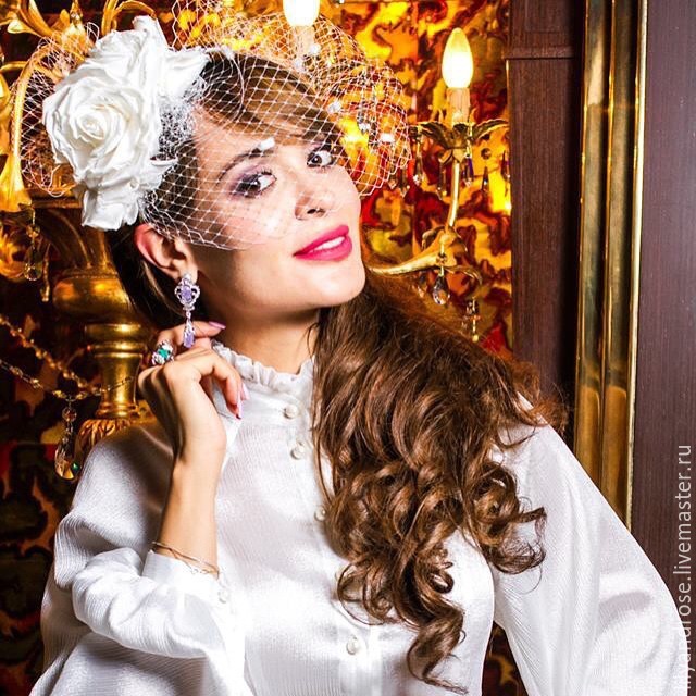 Свадебная шляпка вуалетка