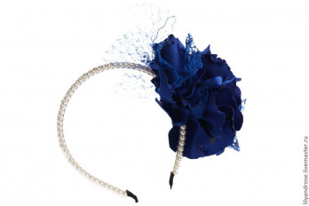 Ободок для волос с цветами - превью 1