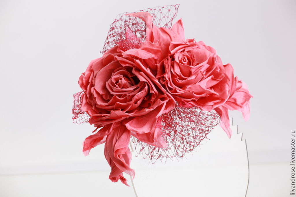 Вуалетка с розами