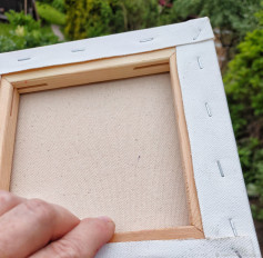 Картина цветы "Розовые пионы" холст масло 20/20 см - превью 6