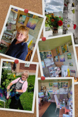 Картина цветы "Розовые пионы" холст масло 20/20 см - превью 14