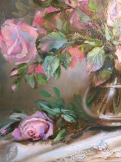 Картина маслом"Розовый букет"50х50 - превью 5