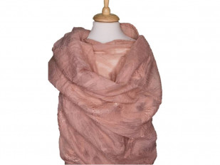 Палантин женский легкий пудрово розовый - превью 1