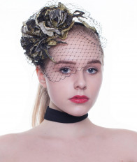 Вечерняя шляпка вуалетка для скачек коктейльная - превью 1