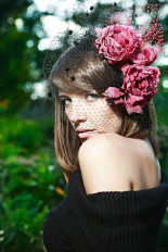 Заколка розы из шелка - превью 1