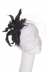 Вуалетка шляпка для скачек коктейльная - превью 1
