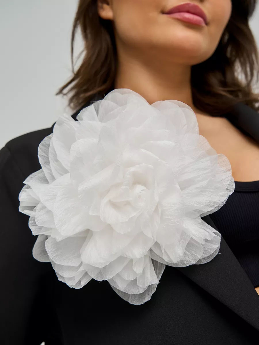 Женская брошь «Цветок-Бант» из ткани — стильное украшение - 1