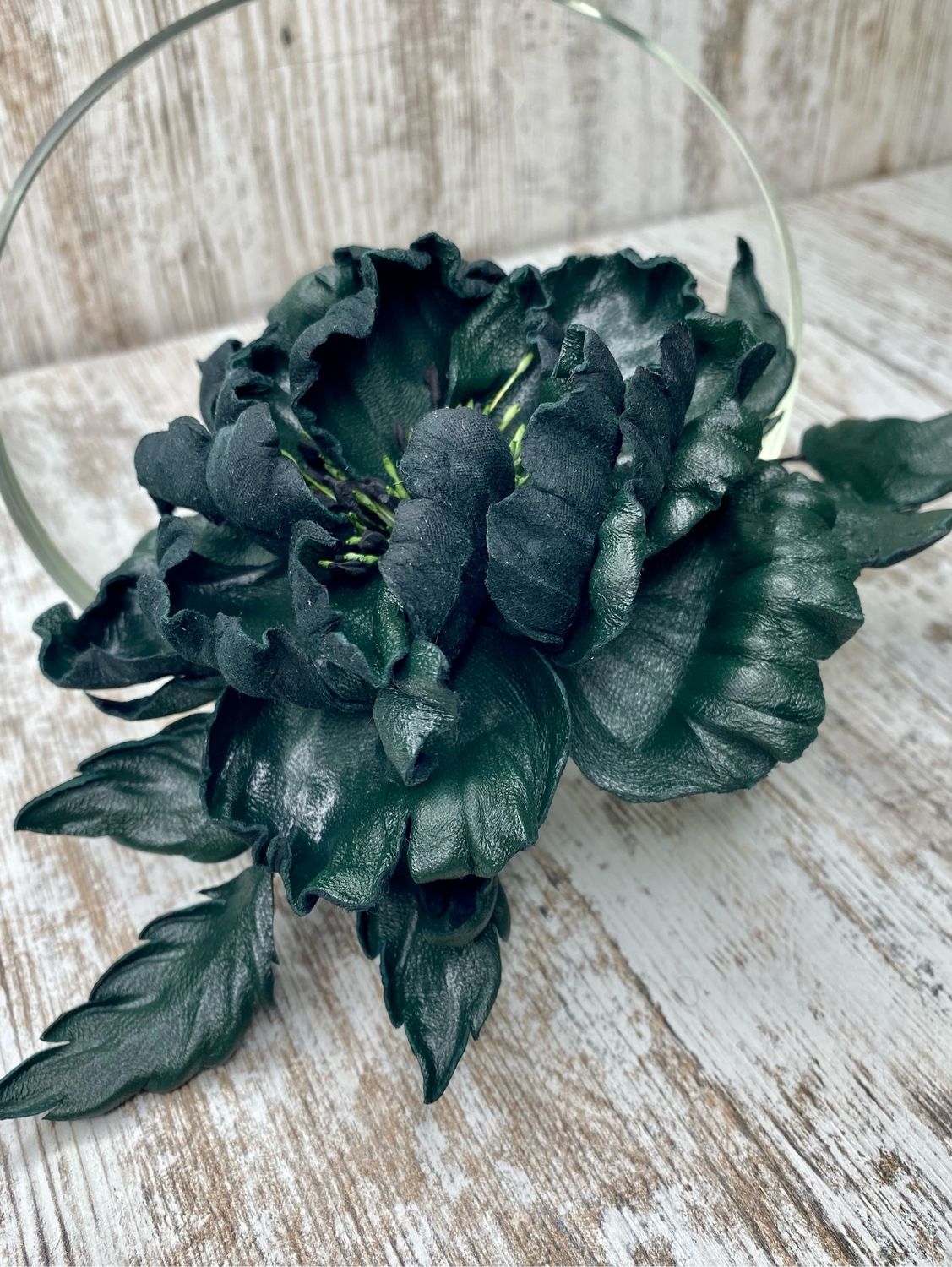 Брошь-роза из шелка «Барбара» - 1