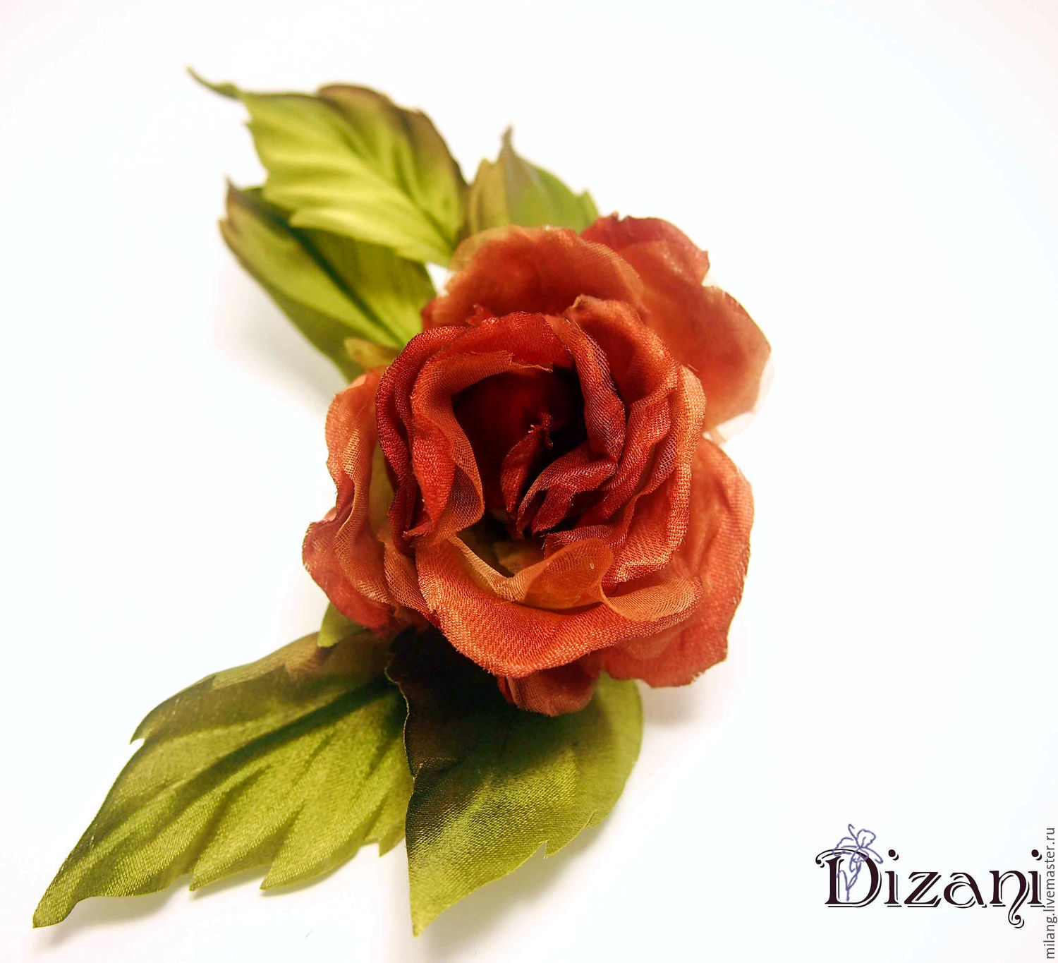 Брошь из шелка «Кристалл» - 1